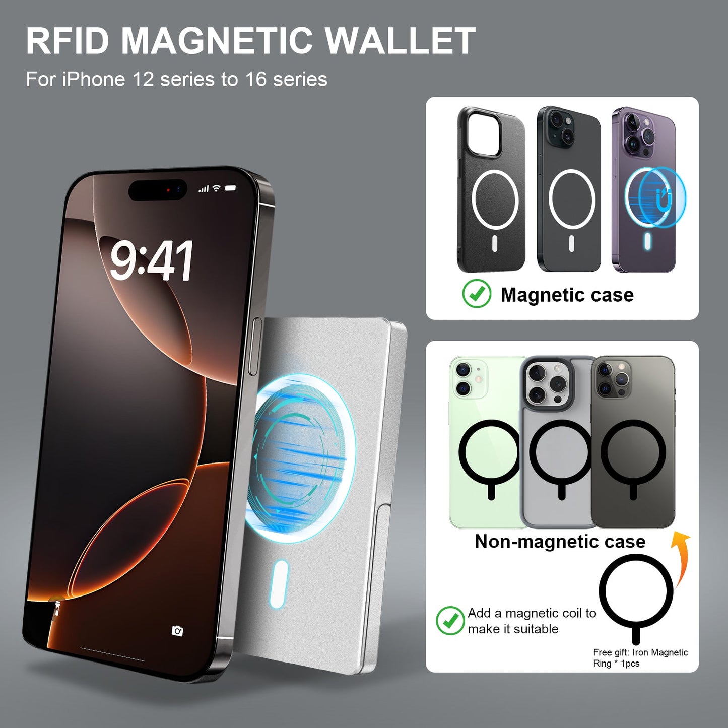 Carteira Magnética MagSafe Titan RFID